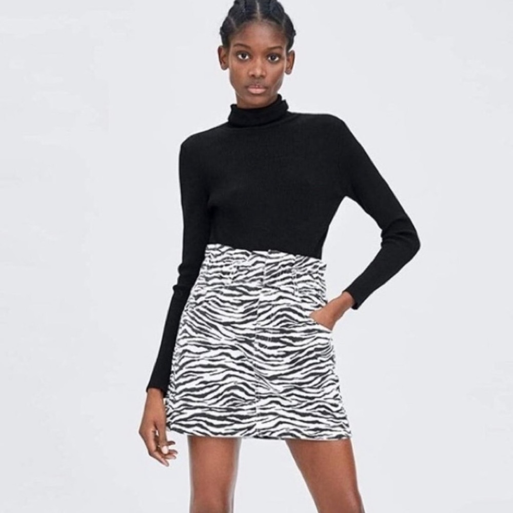 🆕Zara zebra skirt